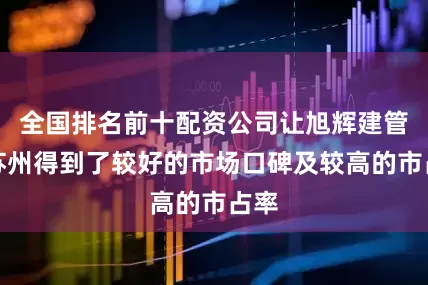 全国排名前十配资公司让旭辉建管在苏州得到了较好的市场口碑及较高的市占率